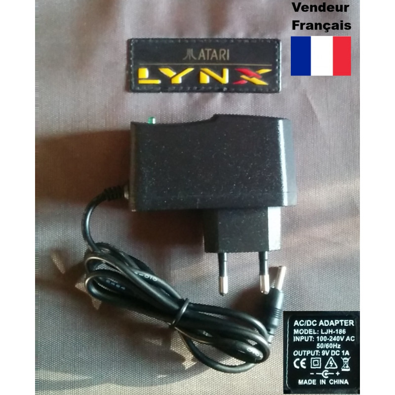 Pack adaptateur secteur ATARI Lynx et extension 1m NEUF