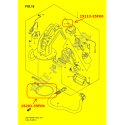 Suzuki 15113-35F00-000 Fuel pump O ring GSX-R